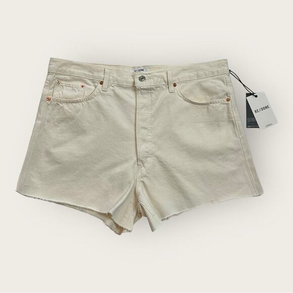 NWT | RE/DONE | 90s Low Slung Shorts | Vintage White | Size 29 - Picture 2 of 16